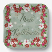 Hawaiian Mele Kalikimaka Paper Bord (Voorkant)