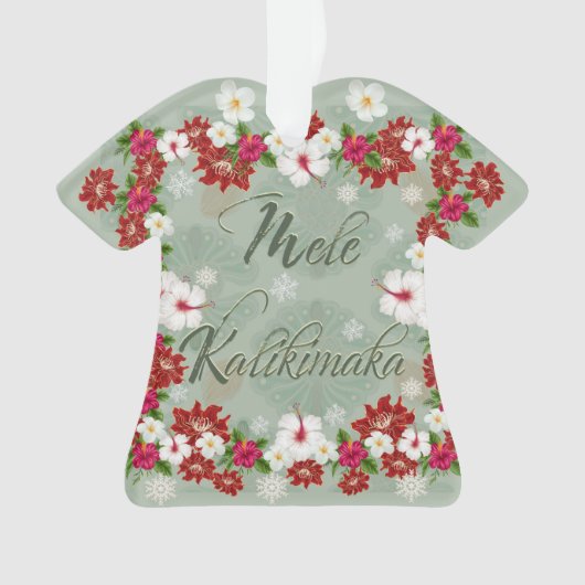 Hawaiian Mele Kalikimaka Shirt Ornament (voorkant)