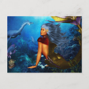 Hawaiian Mermaid Postcards Briefkaart