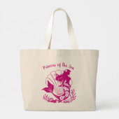 Hawaiian Mermaid-Princess van het Zee-Fisherman- Grote Tote Bag (Achterkant)