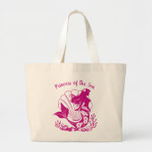 Hawaiian Mermaid-Princess van het Zee-Fisherman- Grote Tote Bag (Voorkant)