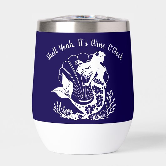 Hawaiian Mermaid-Shell Ja, zijn wijnklok (Voorkant)