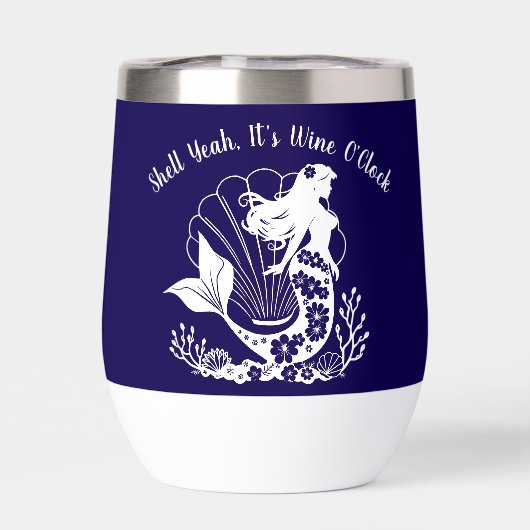 Hawaiian Mermaid-Shell Ja, zijn wijnklok (Achterkant)