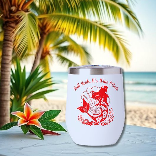 Hawaiian Mermaid-Shell Ja, zijn wijnklok