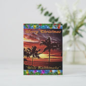 Hawaiian Merry-Briefkaart voor kerstmis Feestdagenkaart (Staand voorkant)