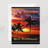 Hawaiian Merry-Briefkaart voor kerstmis Feestdagenkaart (Voorkant / Achterkant)