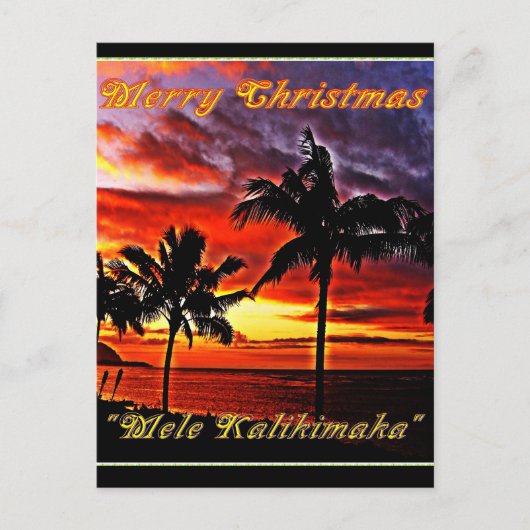 Hawaiian Merry-Briefkaart voor kerstmis Feestdagenkaart (Voorkant)