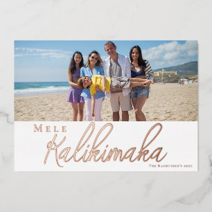 Hawaiian Merry-Folie voor kerstkalligrafie Folie Uitnodiging