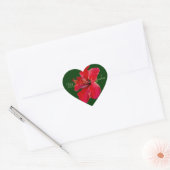 Hawaiian Merry Kerstmis Hart Sticker (Envelop)