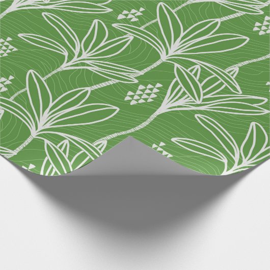 Hawaiian Modern Ki - Ti leaf Cadeaupapier (Hoek)
