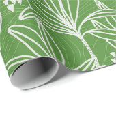 Hawaiian Modern Ki - Ti leaf Cadeaupapier (Rol Hoek)