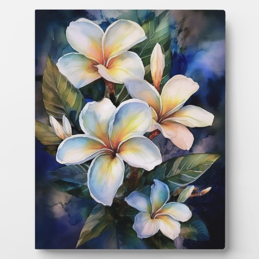 Hawaiian Moonlight Plumeria Fotoplaat (Voorkant)