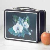 Hawaiian Moonlit Orchids Retro Lunch Box (In situ)