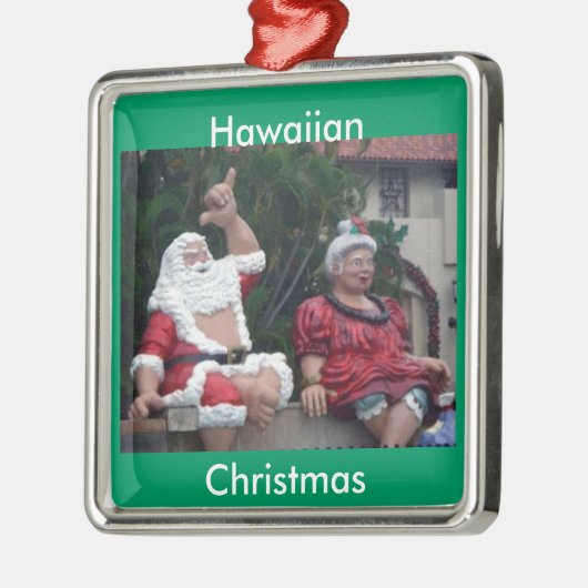 Hawaiian Mr. en Mrs Santa Ornament (Links)