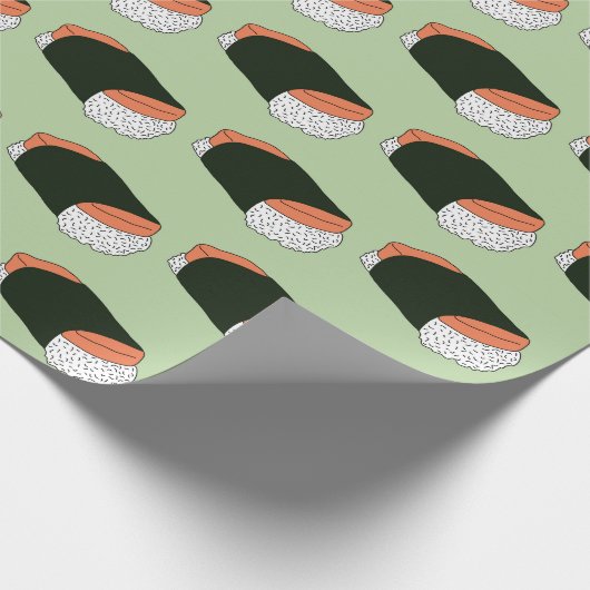 Hawaiian Musubi Food Patterned Verjaardag Cadeaupapier (Hoek)