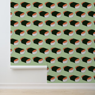 Hawaiian Musubi Sushi Food Pattern Behang