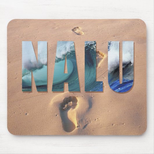 Hawaiian "Nalu" (Surf) Mousepad Muismat (Voorkant)