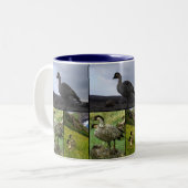 Hawaiian Nene-vogel Tweekleurige Koffiemok (Voorkant links)