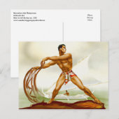 Hawaiian Net Fisherman Briefkaart (Voorkant / Achterkant)