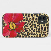 Hawaiian Oahu Honu en Golden Leopard Print Case-Mate iPhone Case (Achterkant (horizontaal))