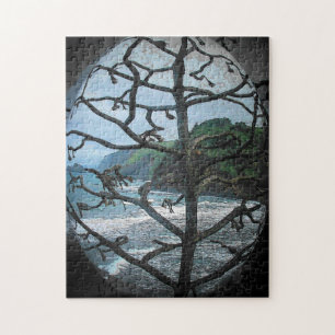 Hawaiian Ocean Beach Tree Foto Uitzicht Legpuzzel