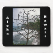 Hawaiian Ocean Beach Tree Foto Uitzicht Muismat (Voorkant)