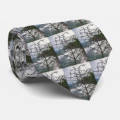 Hawaiian Ocean Beach Tree Foto Uitzicht Stropdas (Opgerold)