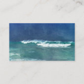 Hawaiian Ocean Hawaii Waves Aqua Blauwgroen Blue S Visitekaartje (Voorkant)