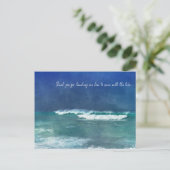 Hawaiian Ocean Quote Waves Aqua Blauwgroen Blue Su Briefkaart (Staand voorkant)