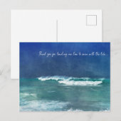 Hawaiian Ocean Quote Waves Aqua Blauwgroen Blue Su Briefkaart (Voorkant / Achterkant)
