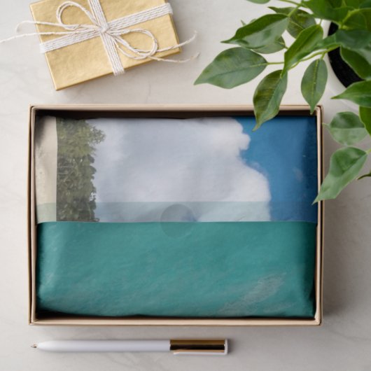 Hawaiian Ocean Wave Beach Aqua Blue Tissuepapier (Geschenk)