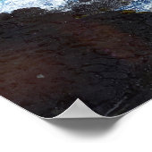 Hawaiian Ocean Waves Aqua Teal Blue Surf Lava Sea Poster (Hoek)