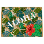 Hawaiian Oerwoud Foliage Hibiscus ALOHA Large Cadeautasje (Voorkant)