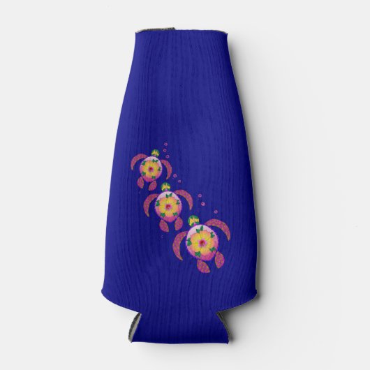 Hawaiian Ohana Honu Zee Turtles Flesjeskoeler (Voorkant)