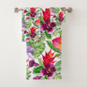 Hawaiian orchid bath towel set bad handdoek (Insitu)