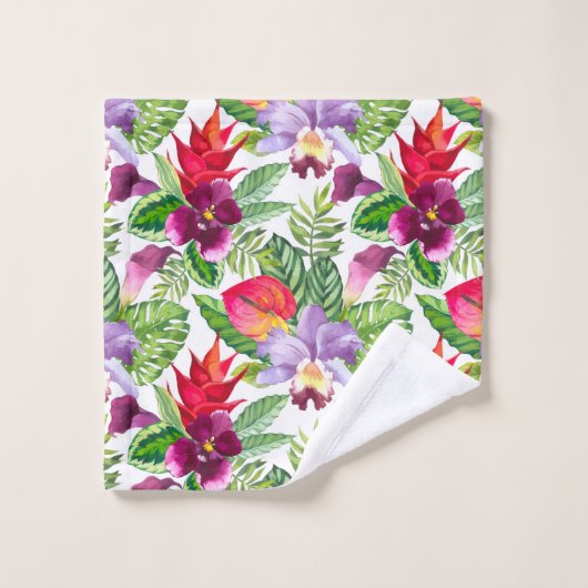 Hawaiian orchid bath towel set bad handdoek (Wasdoekje)