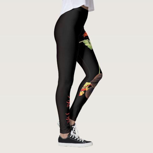 Hawaiian Orchid Flowers All over Print Leggings (Rechts)