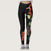 Hawaiian Orchid Flowers All over Print Leggings (Voorkant)