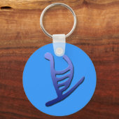 Hawaiian Outrigger Petroglyph Sleutelhanger (Voorkant)