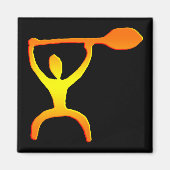 Hawaiian Paddle Man Petroglyph - Magneet (Voorkant)