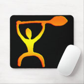 Hawaiian Paddle Man Petroglyph - Mousepad Muismat (Met muis)