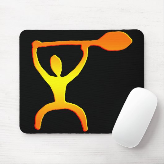 Hawaiian Paddle Man Petroglyph - Mousepad Muismat (Met muis)