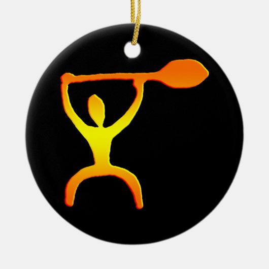 Hawaiian Paddle Man Petroglyph - Ornament (Voorkant)