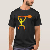 Hawaiian Paddle Man Petroglyph - T-Shirt (Voorkant)