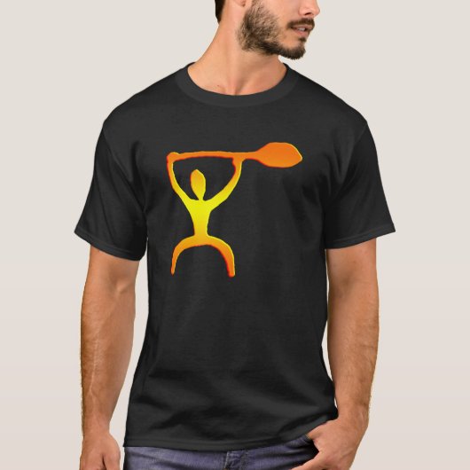 Hawaiian Paddle Man Petroglyph - T-Shirt (Voorkant)