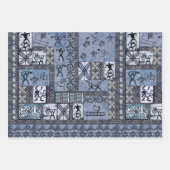 Hawaiian Paddleman Petroglyph Tapa Gift Wrap Inpakpapier Vel (Voorkant 2)