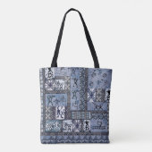 Hawaiian Paddleman Petroglyph Tapa Tote Bag (Achterkant)