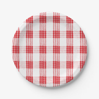 Hawaiian Palaka White & Red Plaid Bord