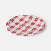 Hawaiian Palaka White & Red Plaid Bord (Gekanteld)