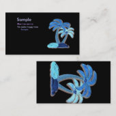 Hawaiian Palm-boomkaart Visitekaartje (Voorkant / Achterkant)